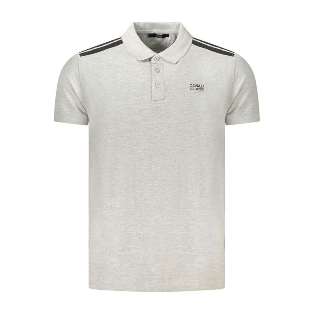 Cavalli Class Grigio Cotton Men's Polo Men's Shirt